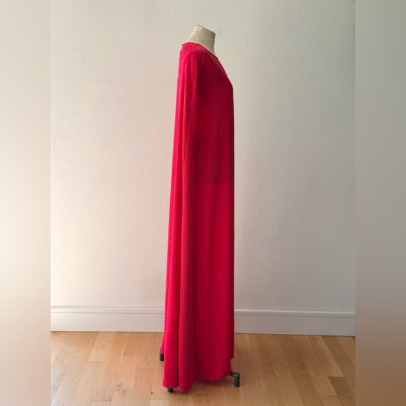 Mango Hot Pink Slit Cape Dress - Picture 4 of 9